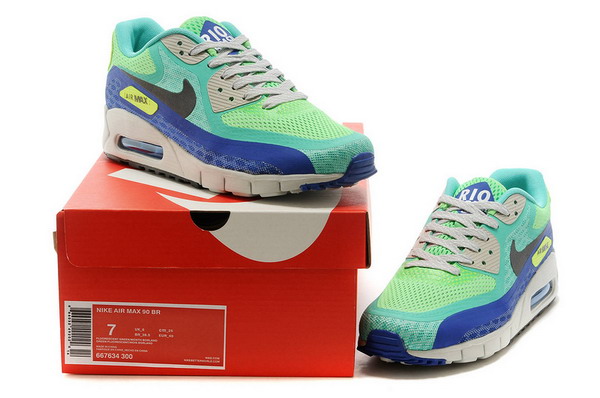 Air Max 90 Breathe Rio Mens Shoe Crystal Mint / Black / Hyper Cobalt